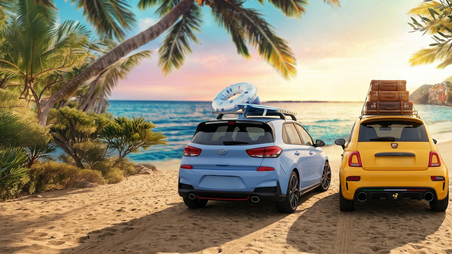 G-TECH Hyundai und Abarth am Meer.